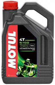 Масло MOTUL 5100 4T SAE 15W-50 4л. Масло MOTUL 5100 4T SAE 15W-50 4л.