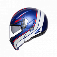 ���� AGV COMPACT ST MULTI Boston Matt Blue/White/Red �������