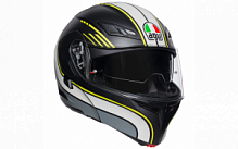 ���� AGV COMPACT ST MULTI Boston Matt Black/Grey/Yellow �������