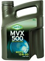 �������� ����� YACCO MVX 500 4T 15W50, 4 �.
